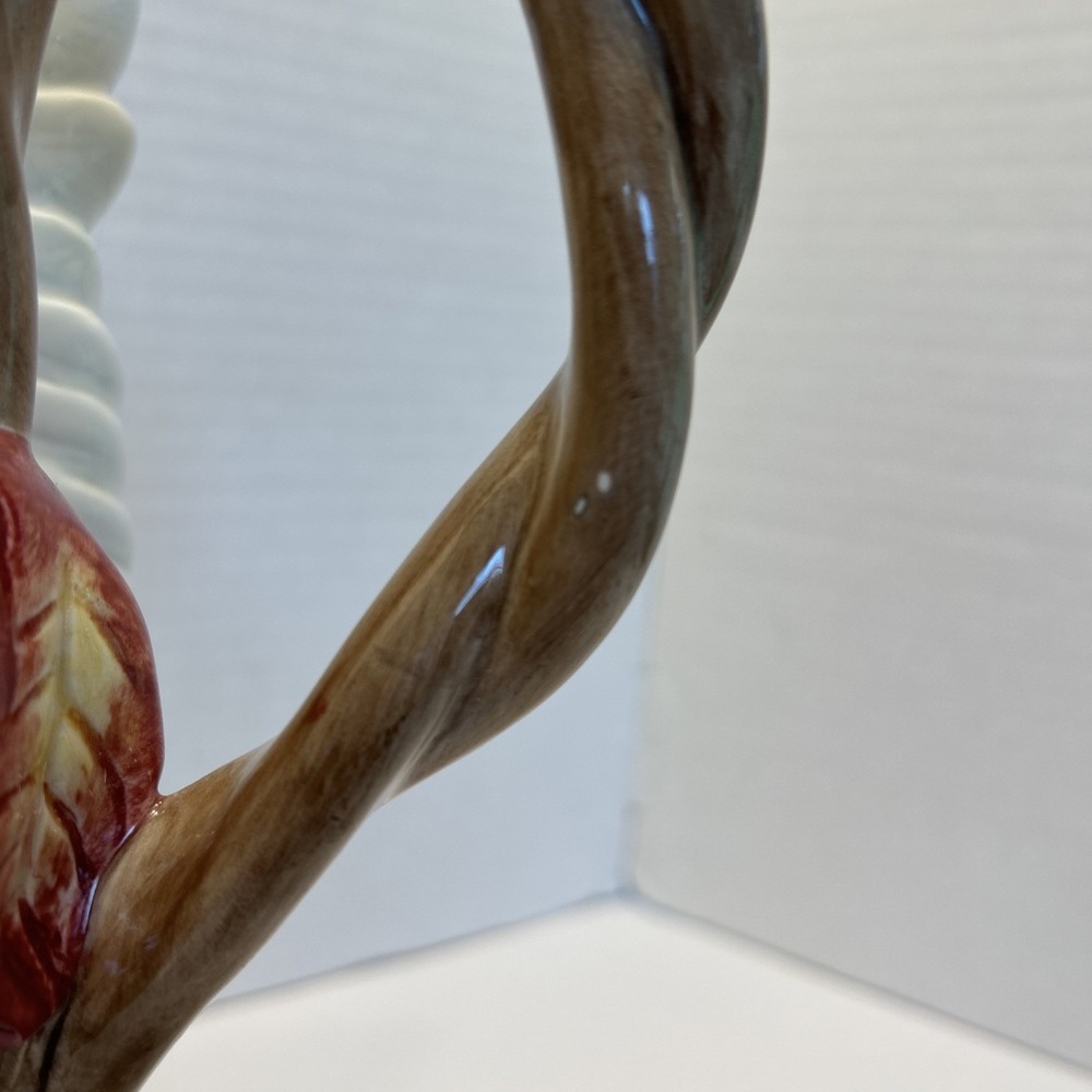 Fitz & Floyd Tulip Swan Pitcher/Carafe/Jug 1 Qt Vintage Hand Painted Ceramic - Picture 7 of 10